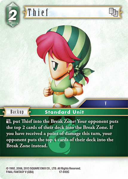 (048) Final Fantasy TCG Rebellion's Call Single: Thief (17-048)  Common