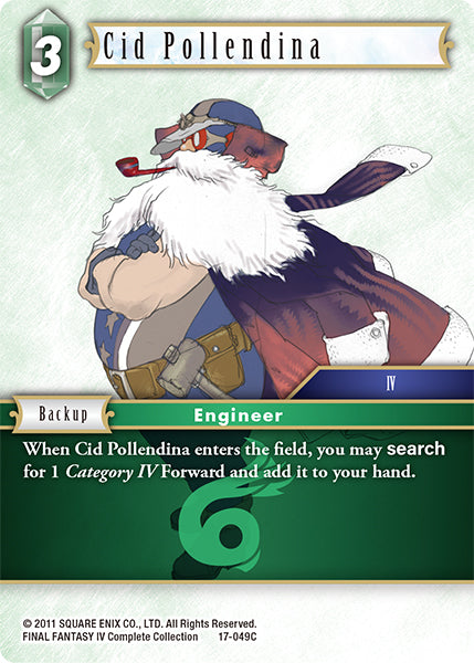 (049) Final Fantasy TCG Rebellion's Call Single: Cid Pollendina (17-049)  Common