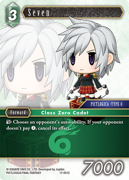 (051) Final Fantasy TCG Rebellion's Call Single: Seven (17-051) Holo Common