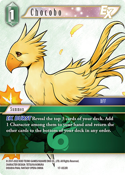 (053) Final Fantasy TCG Rebellion's Call Single: Chocobo (17-053) Holo Rare