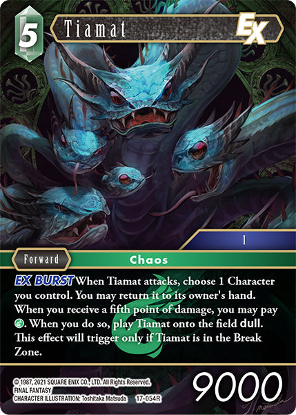 (054) Final Fantasy TCG Rebellion's Call Single: Tiamat (17-054) (V.1) Holo Rare