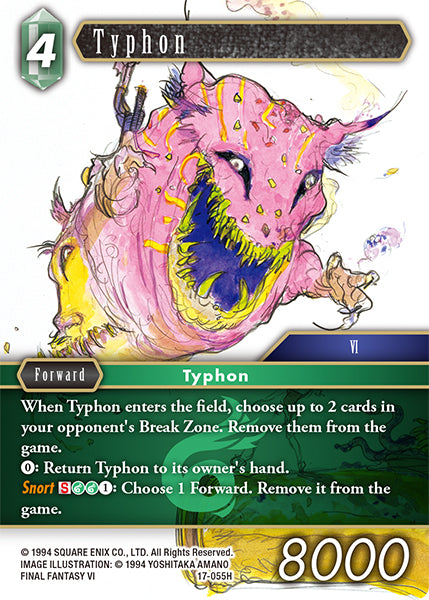 (055) Final Fantasy TCG Rebellion's Call Single: Typhon (17-055) Holo Hero