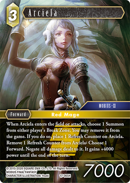 (065) Final Fantasy TCG Rebellion's Call Single: Arciela (17-065) Holo Hero