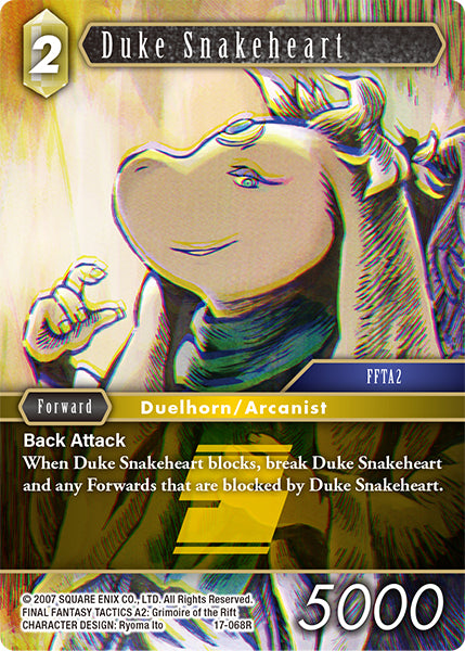 (068) Final Fantasy TCG Rebellion's Call Single: Duke Snakeheart (17-068) (V.1) Holo Rare