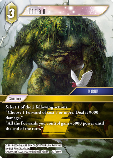 (070) Final Fantasy TCG Rebellion's Call Single: Titan (17-070)  Rare