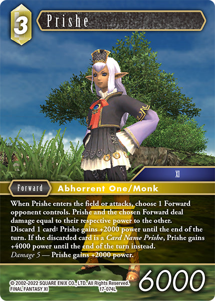 (074) Final Fantasy TCG Rebellion's Call Single: Prishe (17-074) Holo Legend