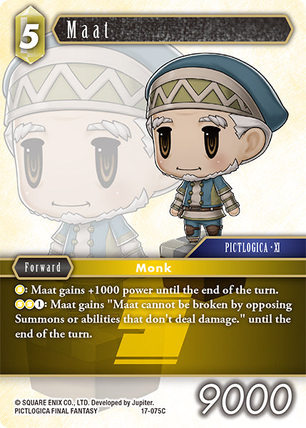 (075) Final Fantasy TCG Rebellion's Call Single: Maat (17-075)  Common