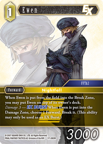 (080) Final Fantasy TCG Rebellion's Call Single: Ewen (17-080) Holo Rare
