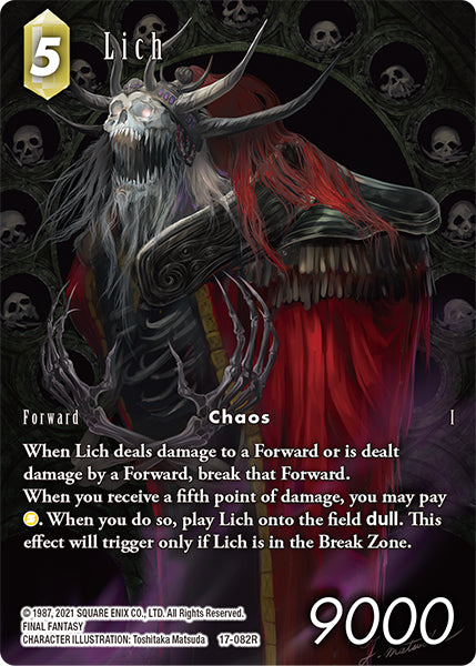 (082) Final Fantasy TCG Rebellion's Call Single: Lich (17-082) (V.2) Holo Rare