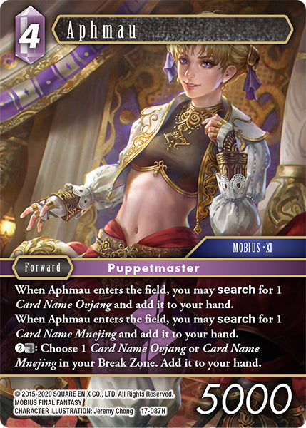 (087) Final Fantasy TCG Rebellion's Call Single: Aphmau (17-087) Holo Hero