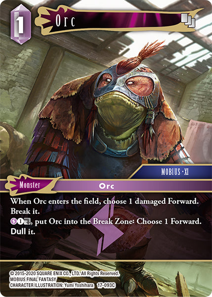 (093) Final Fantasy TCG Rebellion's Call Single: Orc (17-093) Holo Common