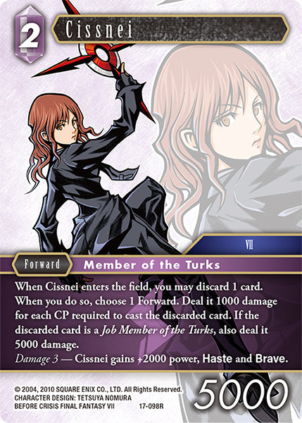 (098) Final Fantasy TCG Rebellion's Call Single: Cissnei (17-098)  Rare