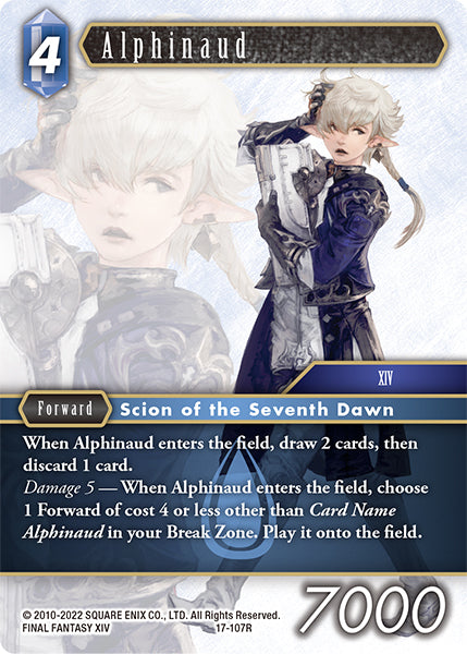 (107) Final Fantasy TCG Rebellion's Call Single: Alphinaud (17-107)  Rare