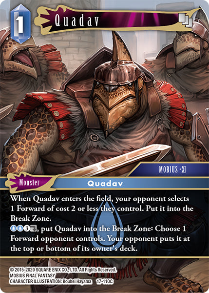 (110) Final Fantasy TCG Rebellion's Call Single: Quadav (17-110)  Common