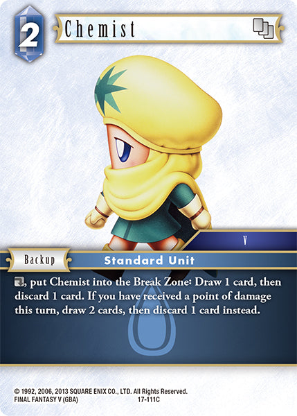 (111) Final Fantasy TCG Rebellion's Call Single: Chemist (17-111) Holo Common