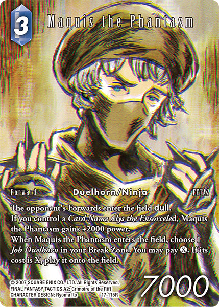 (115) Final Fantasy TCG Rebellion's Call Single: Maquis the Phantasm (17-115) (V.2) Holo Rare