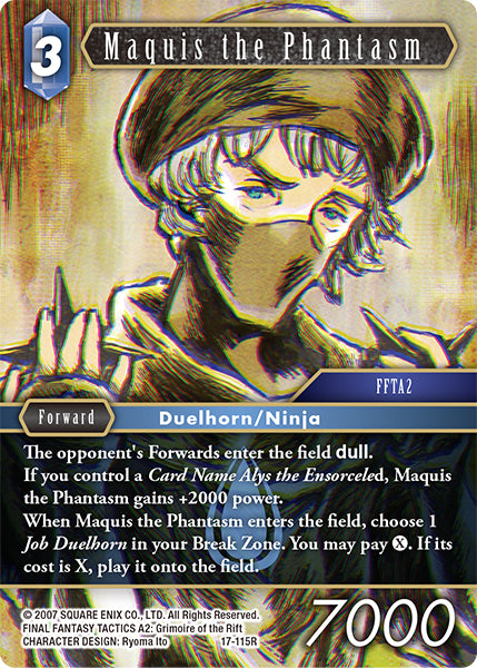 (115) Final Fantasy TCG Rebellion's Call Single: Maquis the Phantasm (17-115) (V.1) Holo Rare