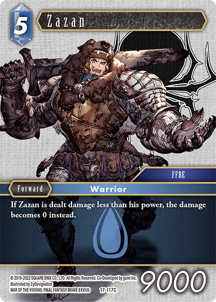 (117) Final Fantasy TCG Rebellion's Call Single: Zazan (17-117) Holo Common