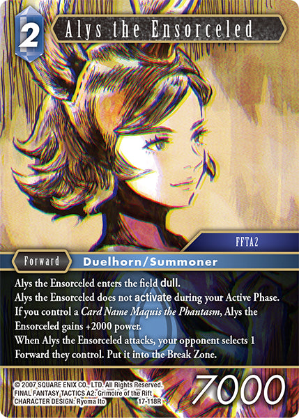 (118) Final Fantasy TCG Rebellion's Call Single: Alys the Ensorceled (17-118) (V.1) Holo Rare
