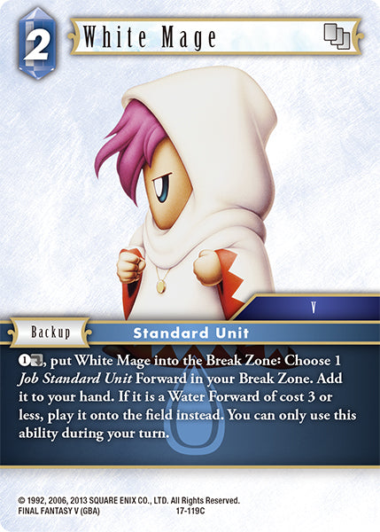 (119) Final Fantasy TCG Rebellion's Call Single: White Mage (17-119)  Common