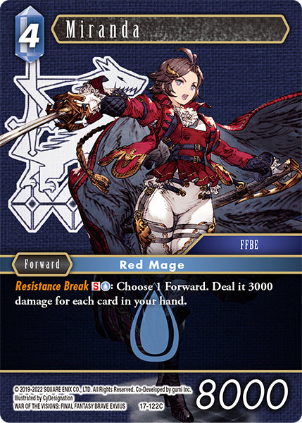 (122) Final Fantasy TCG Rebellion's Call Single: Miranda (17-122) Holo Common