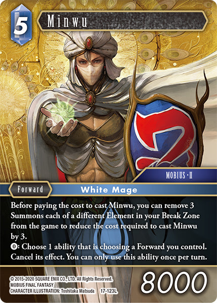 (123) Final Fantasy TCG Rebellion's Call Single: Minwu (17-123) Holo Legend