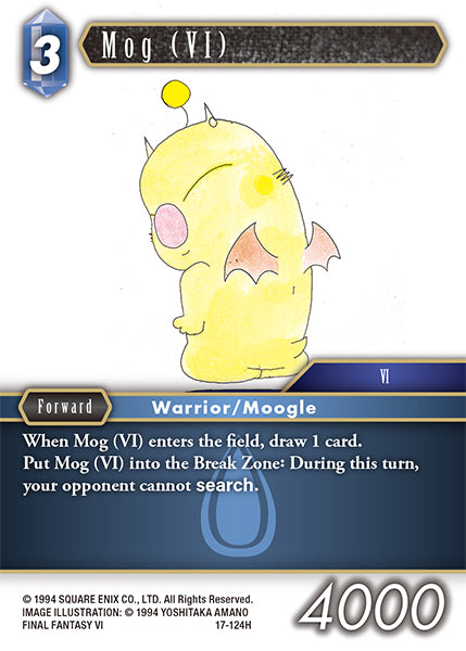 (124) Final Fantasy TCG Rebellion's Call Single: Mog (VI) (17-124) Holo Hero