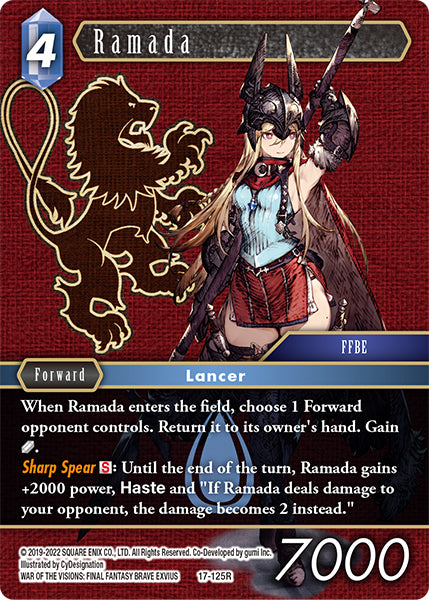 (125) Final Fantasy TCG Rebellion's Call Single: Ramada (17-125) Holo Rare