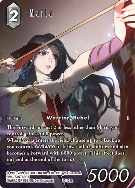 (128) Final Fantasy TCG Rebellion's Call Single: Maria (17-128) (V.2) Holo Legend