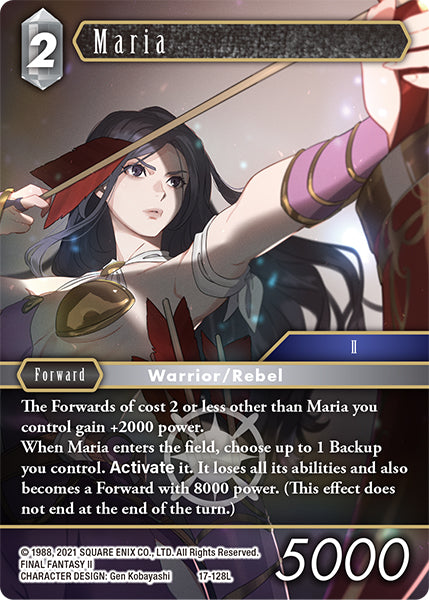 (128) Final Fantasy TCG Rebellion's Call Single: Maria (17-128) (V.1) Holo Legend
