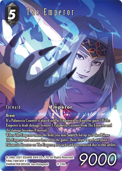 (130) Final Fantasy TCG Rebellion's Call Single: The Emperor (17-130) (V.2) Holo Legend