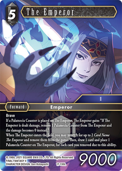 (130) Final Fantasy TCG Rebellion's Call Single: The Emperor (17-130) (V.1) Holo Legend
