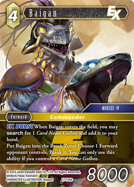 (134) Final Fantasy TCG Rebellion's Call Single: Baigan (17-134) Holo Starter