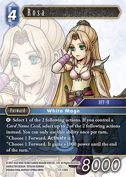 (138) Final Fantasy TCG Rebellion's Call Single: Rosa (17-138)  Starter