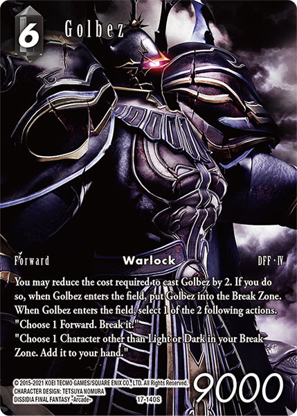 (140) Final Fantasy TCG Rebellion's Call Single: Golbez (17-140) (V.2) Holo Starter