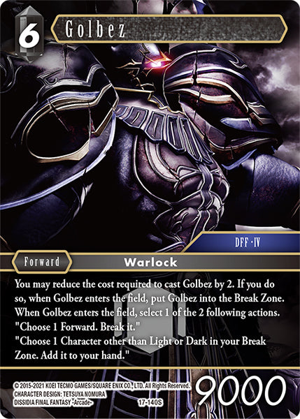 (140) Final Fantasy TCG Rebellion's Call Single: Golbez (17-140) (V.1) Holo Starter