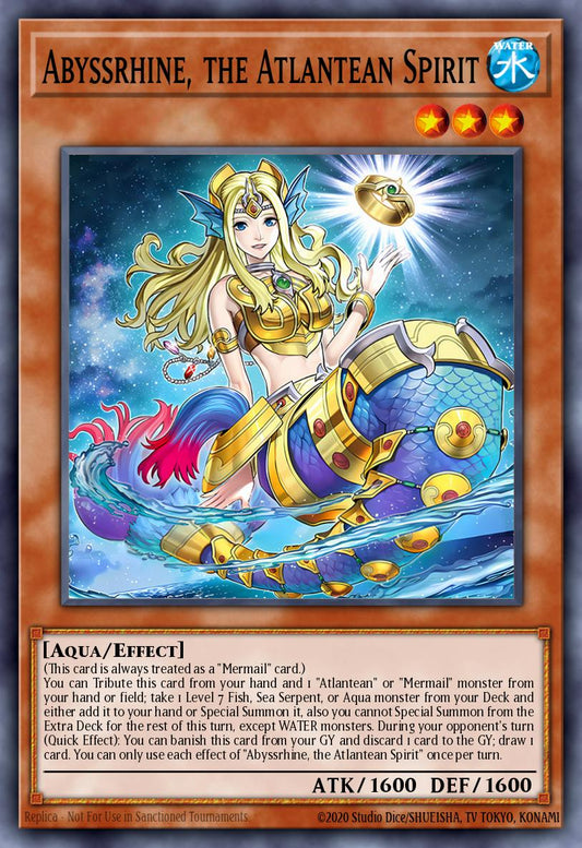 (244) YuGiOh TCG MP25: 2025 Mega-Pack Tin Single: Abyssrhine, the Atlantean Spirit  Ultra Rare