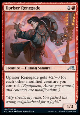 (170) Magic The Gathering Kamigawa: Neon Dynasty Single: Upriser Renegade  Uncommon