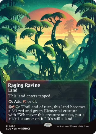 (170) Magic The Gathering Stellar Sights Single: Raging Ravine (V.4)  Rare