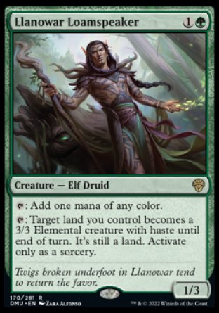 (170) Magic The Gathering Dominaria United Single: Llanowar Loamspeaker  Rare