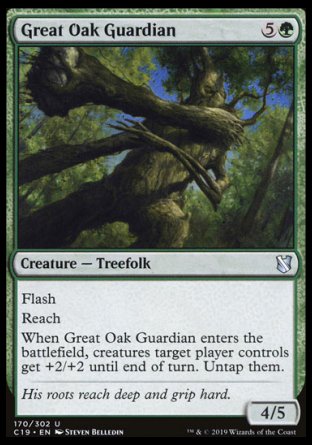 (170) Magic The Gathering Commander 2019 Single: Great Oak Guardian  Uncommon