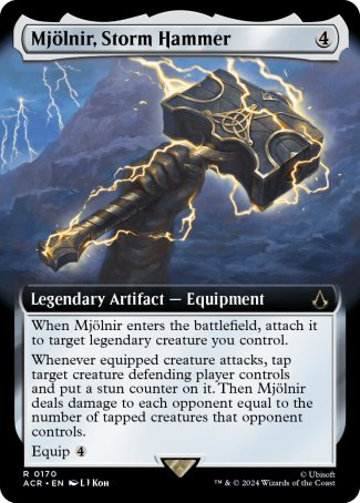 (170) Magic The Gathering Universes Beyond: Assassin's Creed: Extras Single: Mj������lnir, Storm Hammer (V.1)  Holo Rare