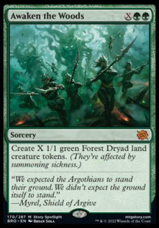 (170) Magic The Gathering The Brothers' War Single: Awaken the Woods  Mythic
