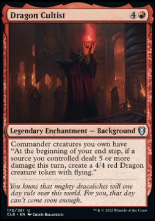(170) Magic The Gathering Commander Legends: Battle for Baldur's Gate Single: Dragon Cultist  Uncommon