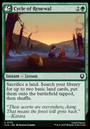 (170) Magic The Gathering Magic: The Gathering | Avatar: The Last Airbender Single: Cycle of Renewal  Common