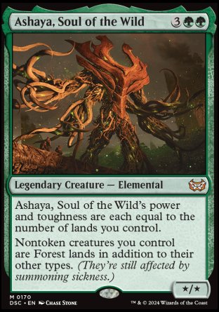 (170) Magic The Gathering Commander: Duskmourn: House of Horror Single: Ashaya, Soul of the Wild  Mythic