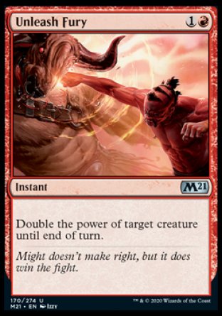(170) Magic The Gathering Core 2021 Single: Unleash Fury Holo Uncommon
