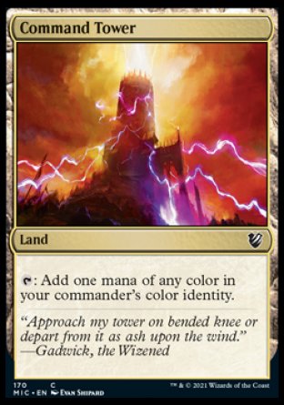 (170) Magic The Gathering Commander: Innistrad: Midnight Hunt Single: Command Tower  Common