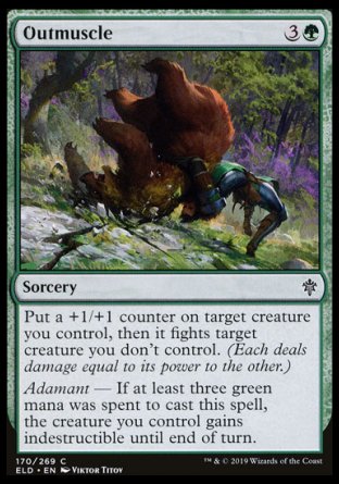 (170/269) Magic The Gathering Throne of Eldraine Single: Outmuscle Holo Common