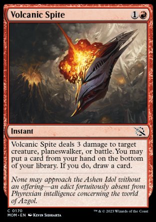 (170) Magic The Gathering March of the Machine Single: Volcanic Spite Holo Common